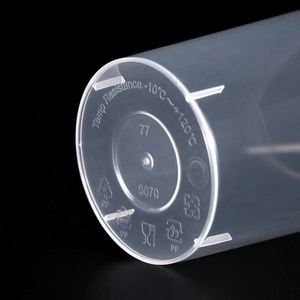 Gobelet à bulles pour jus de thé en PP rond de 90 mm, imprimé avec une marque personnalisée, jetable et scellé, avec couvercle - Product Image 3
