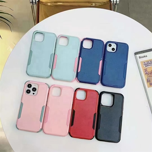 Heavy Duty Rugged 3-in-1 Armor Anti-Fall Drop Protection Shockproof TPU+PC Case for iPhone 11 12 13 14 15 Pro Max iPhone 8 XS