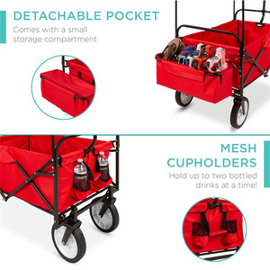 Chariot pliable, chariot utilitaire pliable avec auvent amovible, porte-gobelet, en rose, nouveaux produits du choix