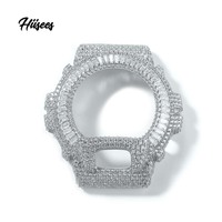 Pièces et accessoires de luxe pour montres DW6900, sertis de moissanite véritable VVS1, incluant boîtiers, lunettes, bracelets, fermoirs, sangles et boucles, vente en gros