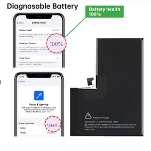 Batería de diagnóstico sin soldadura de 4323 mAh y 0 ciclos con 100% de salud, sin pop-ups, para iPhone 14 Pro Max, CE RoHS - Product Image 1