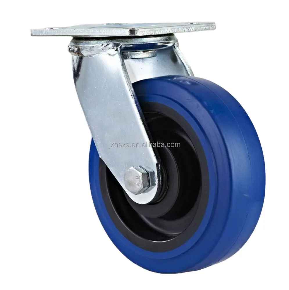 100mm swivel heavy duty castor blue pu casters and wheels