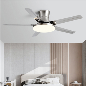 Ventilador de techo de lujo moderno para interiores, ventilador de techo LED de madera con control remoto inteligente con luz - Product Image 4