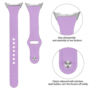 สายรัดแฟชั่นหนังแท้สำหรับนาฬิกากูเกิลพิกเซล ดีไซน์เอวบางเฉียบ สายรัดทดแทนทันสมัยสำหรับเล่นกีฬาและสวมใส่ในชีวิตประจำวัน - Product Image 4