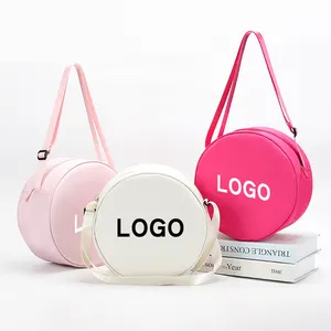 Simpatiche borse da ballo latino con stampa personalizzata di forma rotonda semplici per bambini con Zip