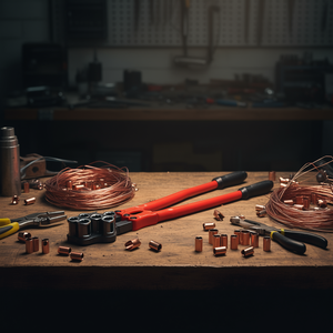 Pince à sertir manuelle 24 pouces 5 cavités pour câble métallique 1/16 po, revêtement en poudre d'acier, qualité industrielle, entrée frontale - Product Image 2