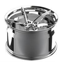 Jantes en alliage d'aluminium forgé BORSU personnalisées de 15 à 26 pouces, monobloc, cinq branches, 5x120, pour Corvette C7 C8 Z06 ZR1 Stingray