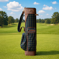 Sac de golf de plage vintage en cuir de galet imperméable, fabriqué sur mesure et portable
