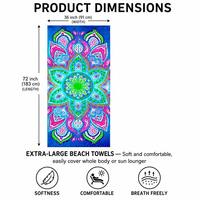 Personalized Printing Custom Towels Large Polyester Sand Free Quick Dry Beach Towels