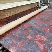 Table basse en granit rouge bordeaux avec fonction imperméable bureau en pierre naturelle pour villa et mur extérieur forme grande dalle