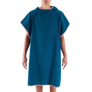 Wholesale Customized Printed 100% Cotton <strong>Hooded</strong> Surf Poncho Towel for Adults-Quick-Dry Hypoallergenic Beach <strong>Robe</strong> - Product Image 5