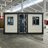 Maison conteneur pliable, extensible, mobile, prête à être expédiée, facile à assembler, avec isolation thermique, pour jardin