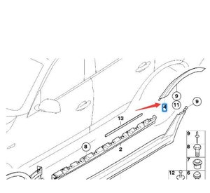 Parafango Sinistro OEM 51713330867 per BMW <span class=keywords><strong>X3</strong></span> <span class=keywords><strong>E83</strong></span> - Product Image 2