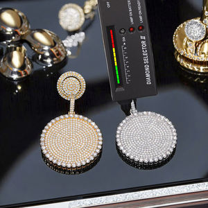 Hip Hop personalizzato 18k placcato in oro 925 Sterling <span class=keywords><strong>Silver</strong></span> ghiacciato Moissanite Diamond da uomo personalizzano grandi catene e ciondoli e ciondoli - Product Image 2