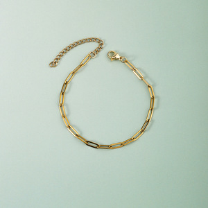 Bracelets en acier inoxydable plaqué or 18 carats pour femmes, chaîne fine |   Bijoux de mode en gros, styles multiples, style INS minimaliste - Product Image 3