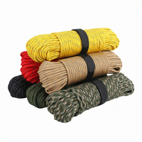 Cordon de survie réfléchissant en paracorde nylon 750 à 10 brins pour le camping, la randonnée, l'usage tactique, allume-feu, cordon tressé multi-usage