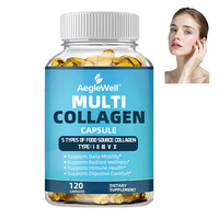 AegleWell – Mélange de collagène multi-sources en gélules molles, best-seller, capsules faciles à avaler pour le soin quotidien de la peau, des articulations et de l'intestin