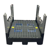 Bac à palettes empilable robuste, conteneurs pliables pour charges lourdes, boîte à palettes en plastique pliable pour usage industriel et automobile