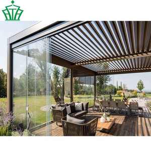 Fabrika doğrudan satış elektrikli güneşlik bahçe alüminyum Gazebo motorlu Pergola çatı için açık - Product Image 4
