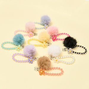 ลูกปัดขนแกะแบบแขวนพวงกุญแจห่วงเกี่ยวนิรภัยวัสดุถักไนลอนแบบม้วนพิมพ์สกรีนผ้าไหมแบบเรียบง่าย - Product Image 4