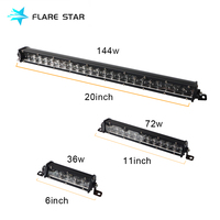 Off-road Light Bar Spot Faisceau IP 67 Étanche Véhicule, ATV, SUV 20 pouces 144W Led Light Bar,6D double rangée bande lumière