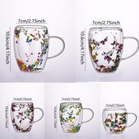 FOURBRAQUAGE. Mug à café double paroi en verre borosilicate personnalisé, écologique, anti-fuite, réutilisable, sans BPA, résistant à la chaleur, vente en gros