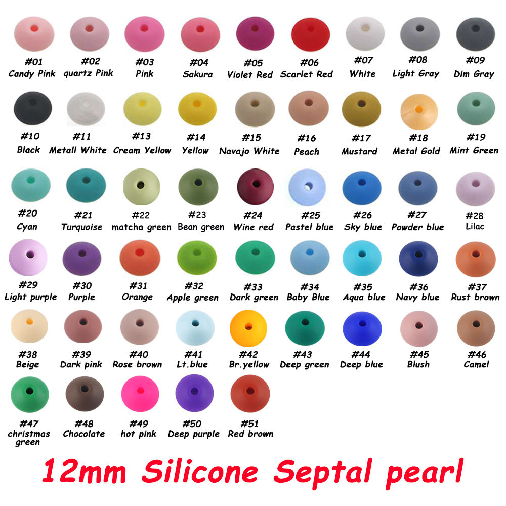 12mm de silicona perla septal