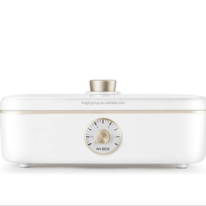 Parrilla Eléctrica Portátil Redonda para Interiores con Tapa, Placa Antiadherente de Fundición a Presión, Parrilla Eléctrica de Sobremesa, Fabricante OEM - Product Image 2