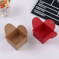 Boîte cadeau minimaliste écologique en papier kraft jetable, petite, à bords festonnés, avec doublure en éponge, pour cosmétiques et bijoux