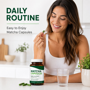 Cápsulas de Té Verde Matcha de Alta Calidad, Marca Privada, Apoyo Inmunológico, Desintoxicante, Antioxidante, Proporciona Energía, para Adultos y Mujeres Embarazadas - Product Image 3