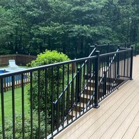 Rampe d'escalier extérieure en aluminium pour balcon et terrasse