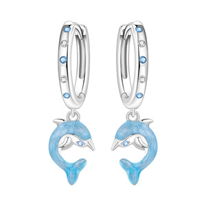 Los pendientes de delfín azul son el regalo perfecto para una niña, y también una opción ideal para un regalo de aniversario o cumpleaños. - Product Image 1