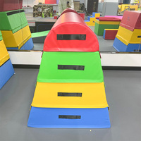 Boîte de saut souple multifonctionnelle pour enfants, en bois à quatre sections, avec poignée arquée, pour gymnastique et voltige équestre