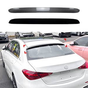 Mercedes-Benz C-Class W206 2022+ Rear Trunk Spoiler Piano Black Carbon Fiber Texture ABS Ducktail Roof Lip - Product Image 1