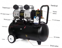 Compresseurs industriels à deux pôles, moteur silencieux 2800 tr/min, alimentation à haut débit, faible bruit et vibrations, compresseur d'air sans huile