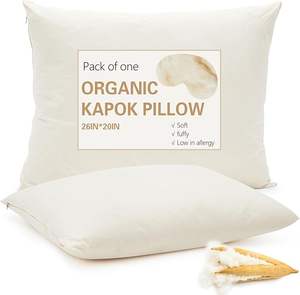 <span class=keywords><strong>Oreiller</strong></span> de sommeil en fibre de kapok naturelle, hauteur réglable, housse en coton, soutien doux - Product Image 1