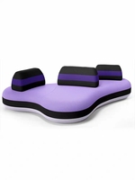 Double salon créatif moderne Hôtel Réception Bureau Salon Meubles Custom Color Collision Patchwork Curved Macaron Sofa