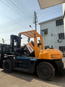 <b>Used</b> Forklift Stacker <b>Pallet</b> Truck Diesel 7TON TCM FD70 Mitsubishi//Heli/KOMATSU Japanese ISUZU Engine construction port machine - Product Image 5