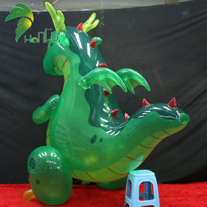 Juguete de <span class=keywords><strong>piscina</strong></span> inflable gigante de nuevo diseño, playa inflable de PVC transparente, dragón verde encantador transparente - Product Image 5