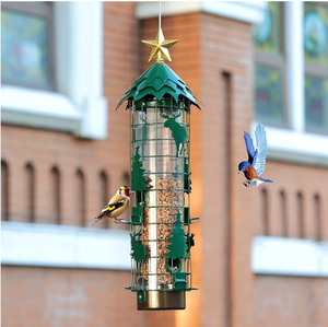 High Quality 4 Feeding Port 2.5LB Capacity <strong>Squirrel</strong> Proof Bird <strong>Feeder</strong> Outdoor <strong>Anti</strong> <strong>Squirrel</strong> Buster Hanging Metal Mesh Wild - Product Image 5