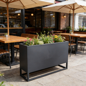 Fioriera Commerciale Alta in Acciaio Zincato, Grande Vaso da Esterno Durevole ed Ecologico per Alberi, Ideale per Giardini Domestici, Strade, Centri Commerciali e Caffetterie - Product Image 1