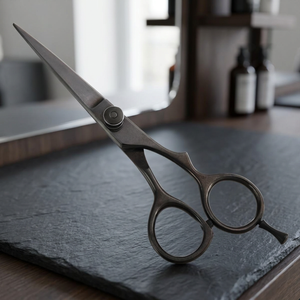 Ciseaux de coiffure professionnels en acier inoxydable à pointe affûtée pour droitiers, manche moyen - Product Image 3