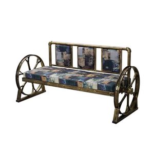 New Retro Metal Iron Spray <b>Paint</b> Waiting Sofa Chair Personalized Customer Seat For Beauty Hair Salon - Product Image 6