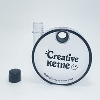 Bouteille d'eau A5 plate réutilisable, 1 pièce, à la mode, avec logo personnalisé, portable et créatif, de forme carrée, pour notebook, en plastique