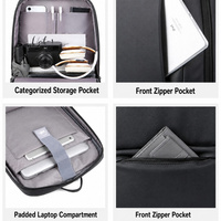 Mochila para Portátil, Personalizada, Resistente, para la Escuela, Universidad, Viajes, Antirrobo, Gran Capacidad, Impermeable, con Puerto USB