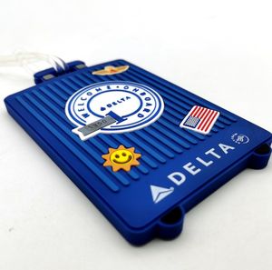 Étiquette de bagage en plastique souple de dessin animé en PVC personnalisée anti-perte étiquette créative de carte d'embarquement <span class=keywords><strong>simple</strong></span> de mode - Product Image 2