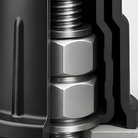 Capuchon de protection pour boulon d'ancrage allongé à double écrou robuste pour énergie éolienne