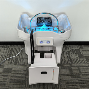 Bac à shampoing portable japonais moderne à deux réservoirs avec roulettes, chauffant, effet cascade, pour salon et <span class=keywords><strong>spa</strong></span> - Product Image 5