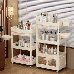 Carrito de Almacenamiento de Lujo para Salón de Belleza, Material Plástico, Diseño Moderno, 4 Ruedas, Fácil de Mover, Estable, para Uso en Salones de Belleza - Product Image 6