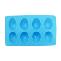 Ovale Eierform mit 8 Kavitäten Silikon form zum Dekorieren von handgemachten Schokoladen kuchen Jelly Soap-Essential Cake Tools